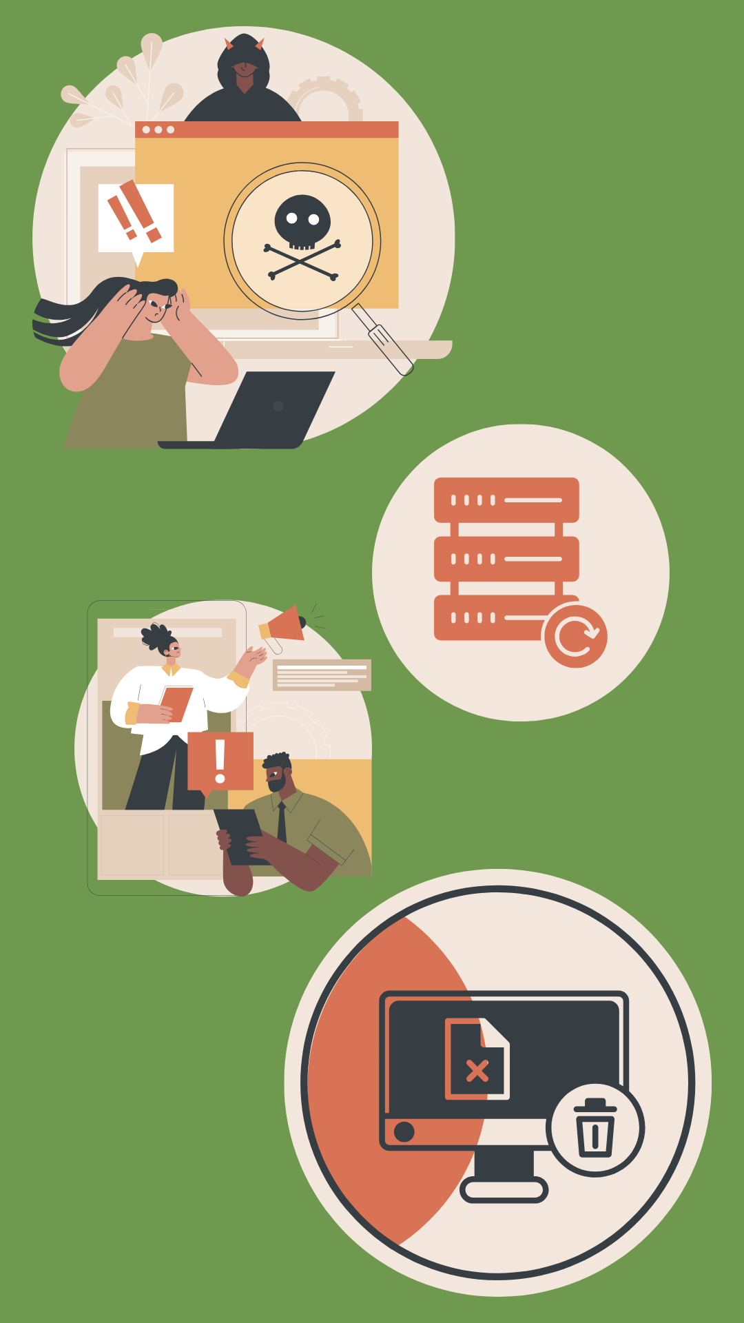 Data backup, disaster recovery and certified data removal for businesses